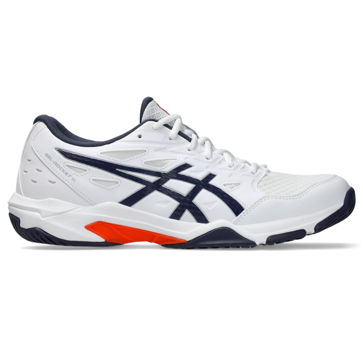 ASICS Men's Gel-Rocket 11 Indoor Sport Shoes, 10.5, White/Indigo Fog