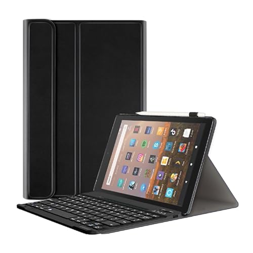 leleyo Keyboard Case for Amazon Fire HD 8 8" Detachable Magnetic Wireless Keyboard Cover for Amazon Fire HD 8 8 inch, Black