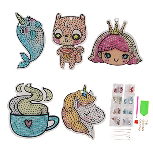 3D Diamond Painting Keychains Kit, DIY Cartoon Elf Pattern Diamond Art Key Chains with Bright Rhinestones, Includes All Tools for Home Decoration Craft Pendant