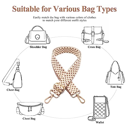 Image of Long Keeper Wide Purse Strap - Adjustable Shoulder Strap Crossbody Handbag Replacement Bag Strap Guitar Straps