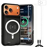 Soluzione all-in-one: questa custodia per telefono con batteria combina protezione e funzionalità, rendendolo l'accessorio ideale per gli stili di vita occupati. I chip certificati UL,CE,FCC,RoHS e di aggiornamento interno proteggono il telefono da surriscaldamento, cortocircuito e sovraccarico