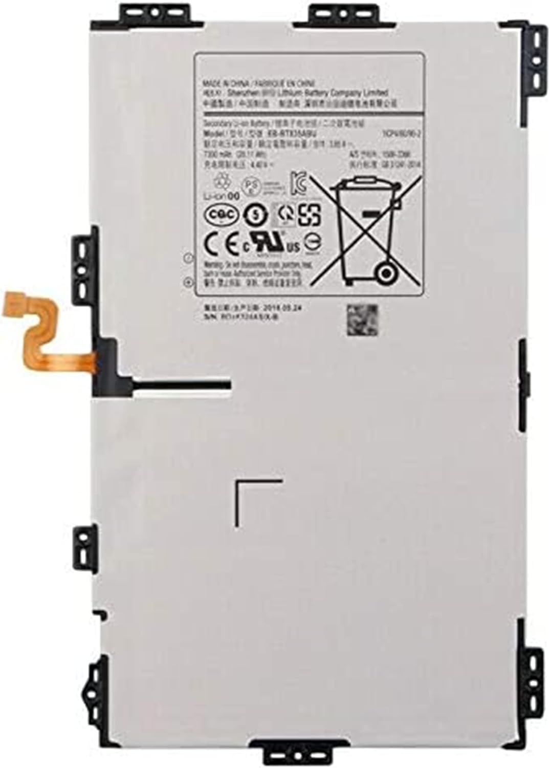 3,85 V 28,11 Wh/7300 mAh EB-BT835ABU Tablet Akku Ersatz kompatibel für Samsung Galaxy Tab S4 10,5 Zoll SM-T830 SM-T835 Serie