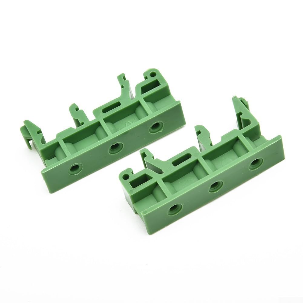 35 Rail Adapter for DRG-01, Plastic Circuit Board Mounting Bracket Set with 20 Screws, Green DIN 35 Mounting Rail Holder, 5-Pack