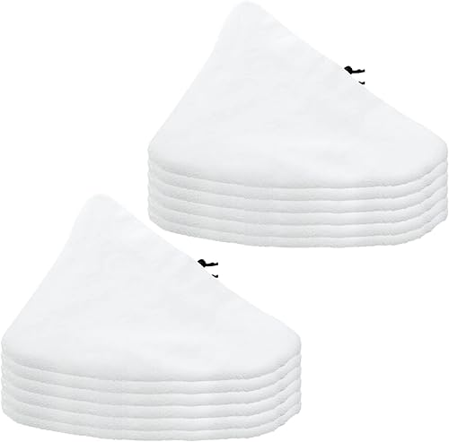 FengWu 12 almohadillas de repuesto triangulares para trapeador de vapor, reutilizables, lavables, de microfibra, almohadillas de limpieza