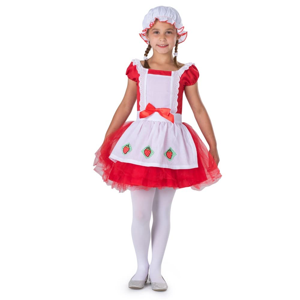 Dress Up America Kostium baleriny w kolorze czerwonej truskawki dla dziewczynki