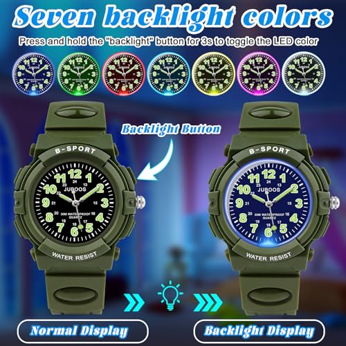 Image of Juboos Kids Watch Analog for Boys Girls Teens Waterproof Sport Wristwatch