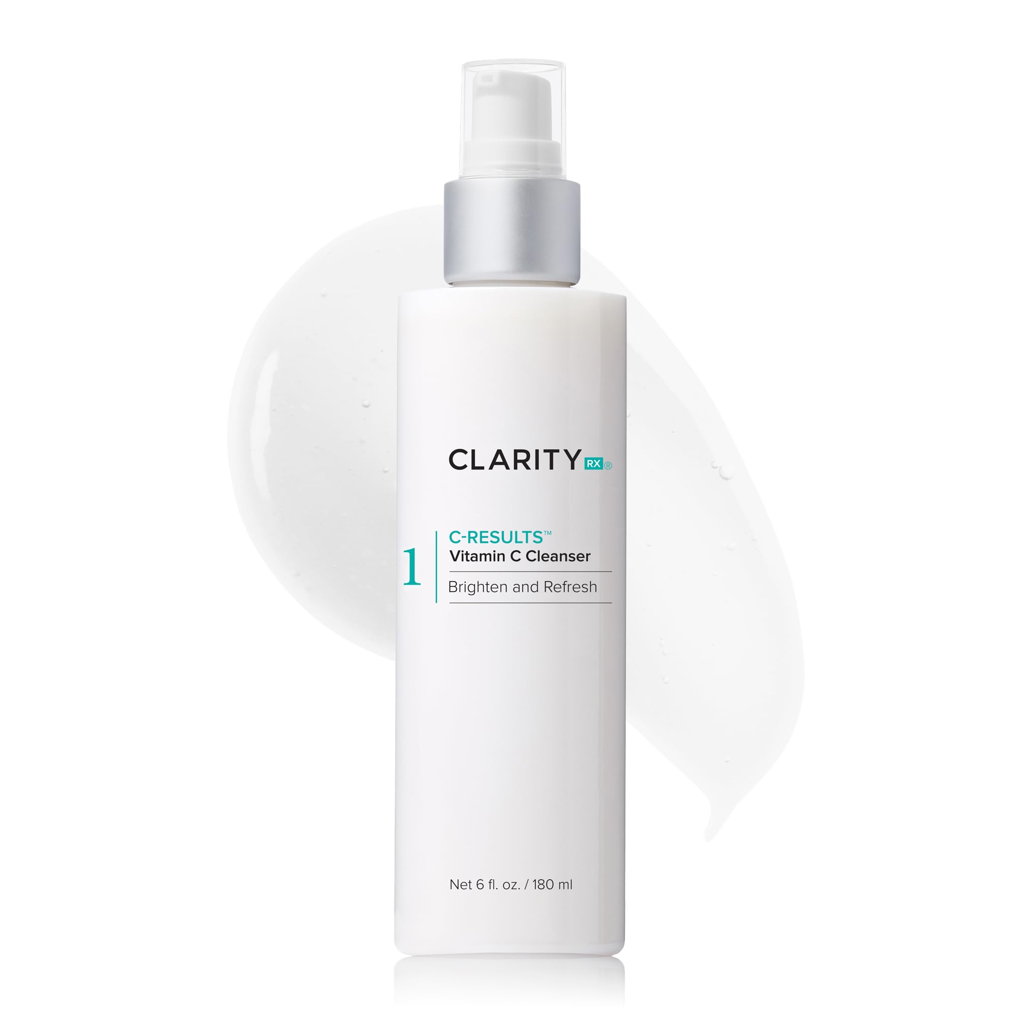 ClarityRxC-Results Vitamin C Facial Cleanser, Natural Plant-Based Brightening Face Wash with Lactic Acid