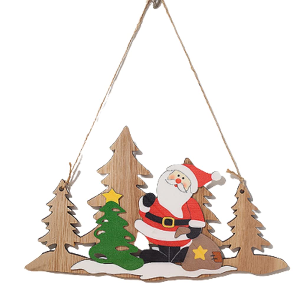 Carotoe C Arotoe Hristmas Santa Elk Pendant Wooden Hristmas Tree Door Hanging Pendant Ornaments For Outdoor Holiday Decorations Wooden Hanging
