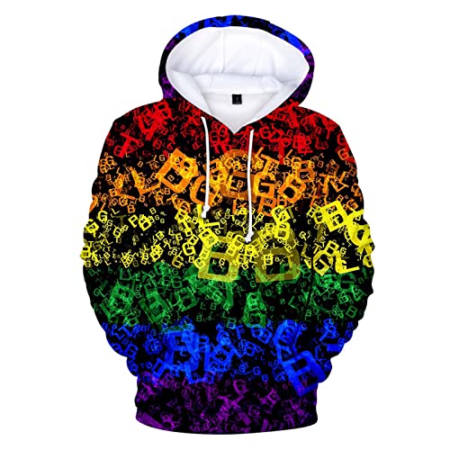 Flyself Unisex 3D Printed Hoodie Love is Love LGBT Gay Lesbian Pride Kapuzenpullover Sweatjacke Sweatshirt Hoodies Langarm Casual Pullover Tops für Männer und Frauen