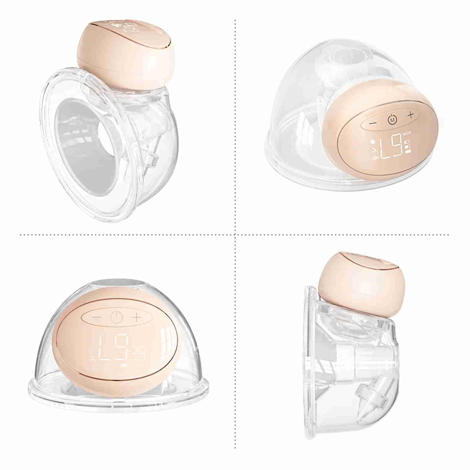 Luocute Tiralatte Indossabile, Tiralatte Elettrico a Mani Libere con 3 modalità 10 Livelli di Aspirazione, Display LED, Ricarica USB, per Mamme Che Allattano (1)