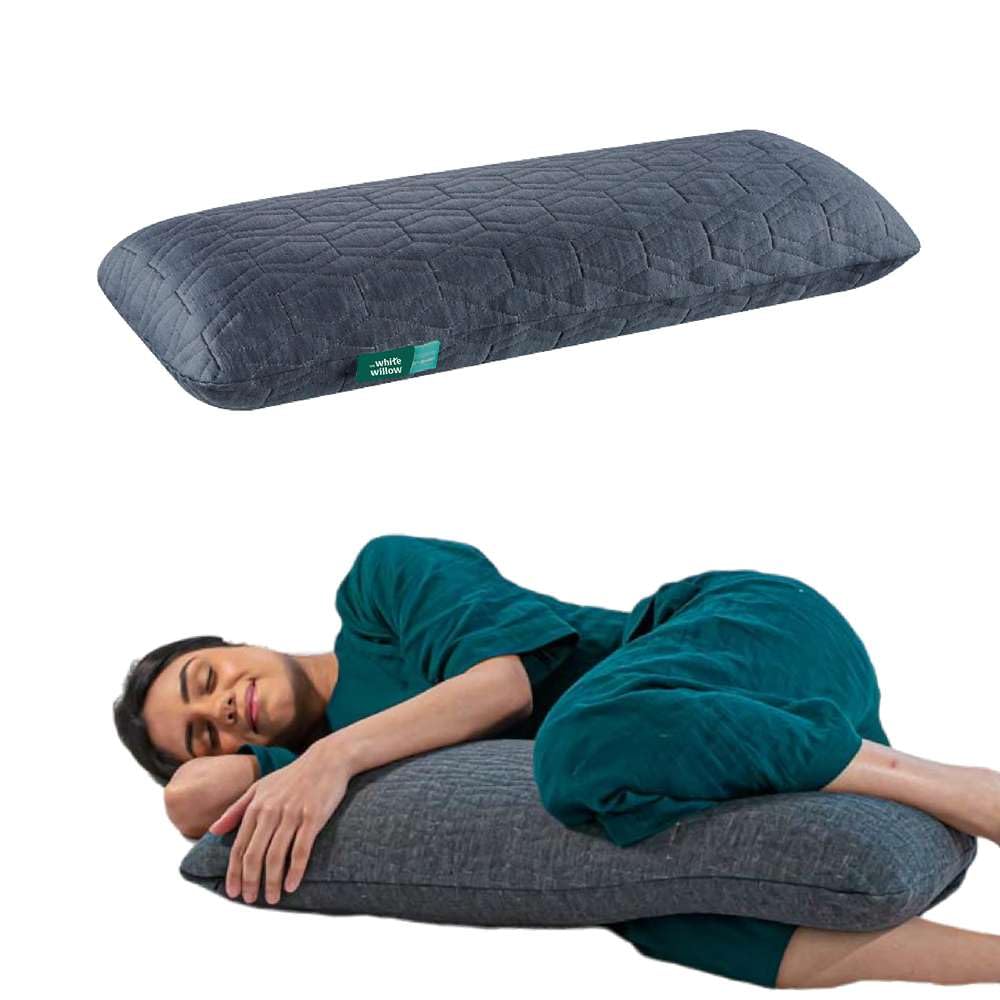 Photo 1 of The White Willow Short Body Pillow - Grey Memory Foam