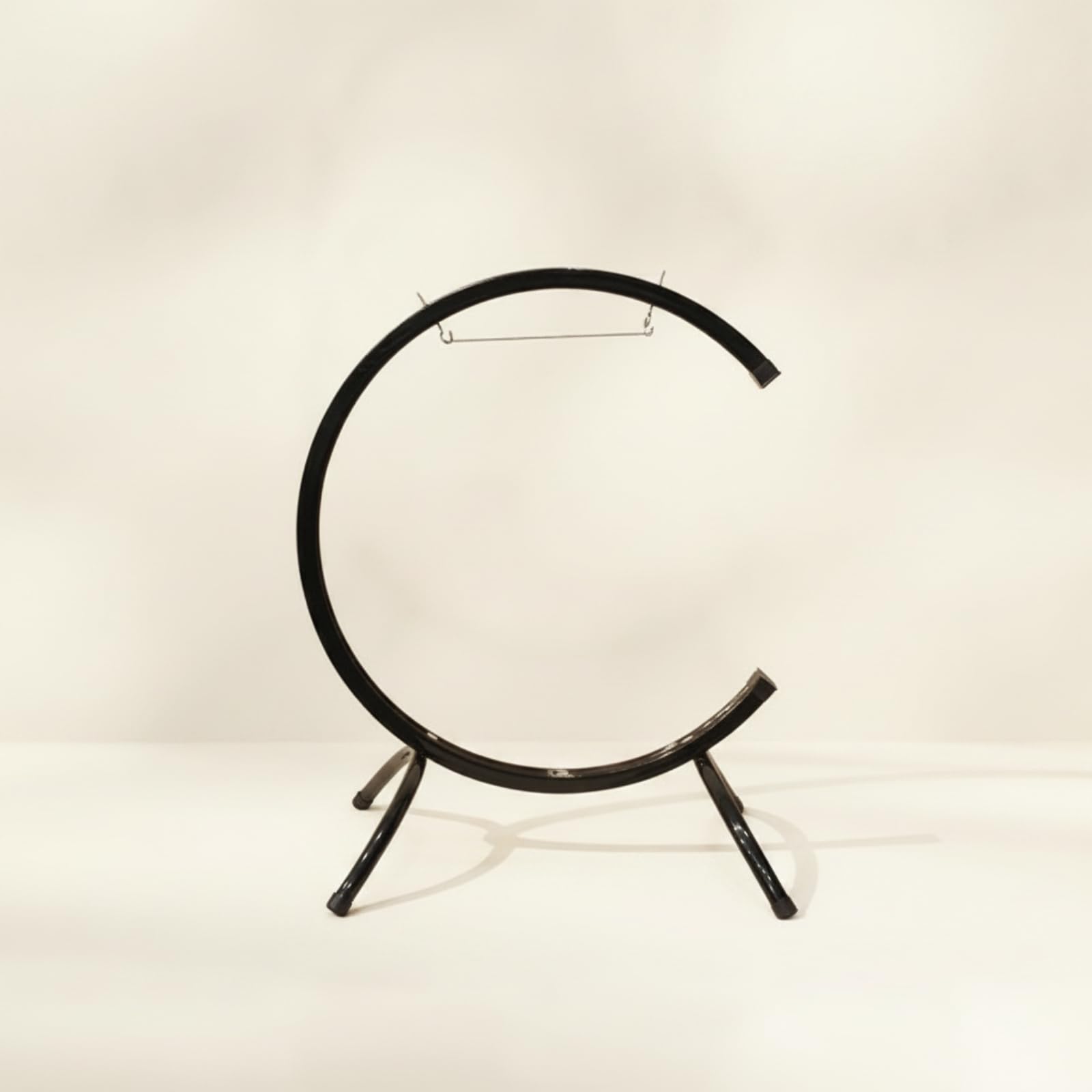 Supporto in Met Telaio Finitura Nera Opaca Strumento per Musicoterapeuti, Insegnanti di Pratiche di, per Gong da 50-60cm