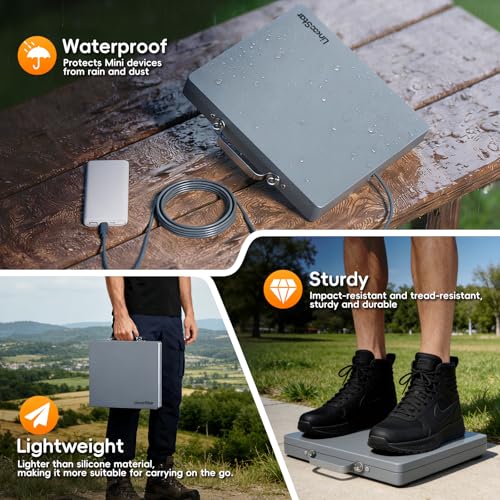 Image of For Starlink Mini Magnetic Mount with Protective Case , 2 in 1 Satellite Dish Mounting Kit with 200lbs Magnet Bases Handle Shoulder Strap Carrying Portable Full Cover for RV Car Truck Boat Road Trip