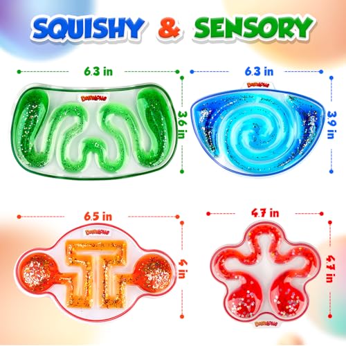 image for Demilong Squishy Sensory Toys for Kids - 4 Pack Fidget Toy Sensory Maz