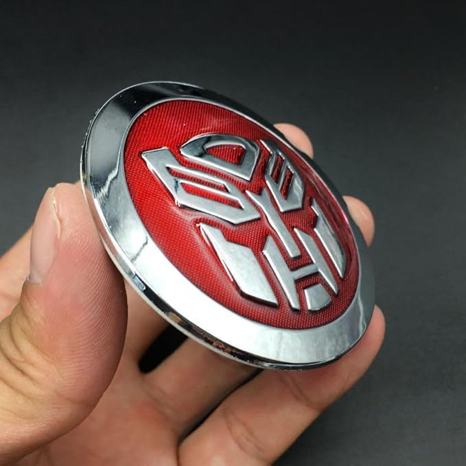 Image of Caroxygen Metal Transformers Decepticon Autobot Emblem Car Motorcycle Badge Decal Sticker (RED)