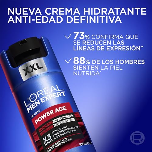 Miniatura 3 de L'Oréal Paris Men Expert Power Age Crema Facial Reafirmante, 100ml