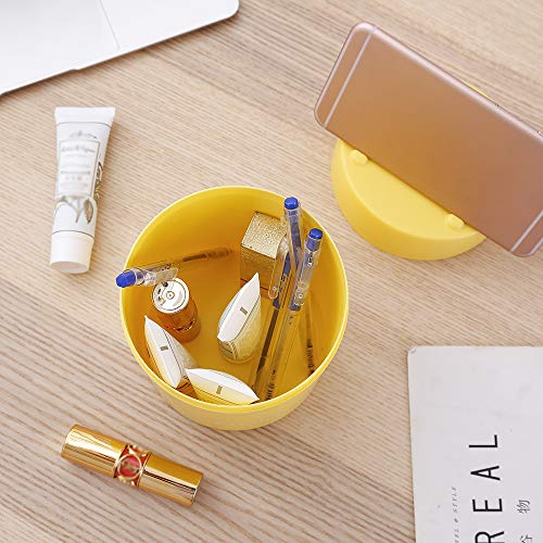Splenssy Multifunctionele papieren handdoekhouder mobiele telefoon houder huishoudelijke opbergdoos geel - Image 8