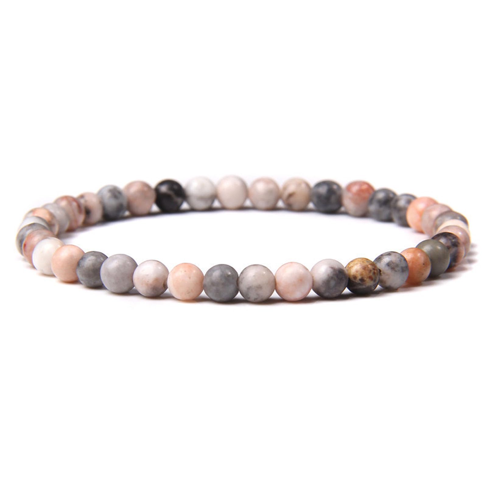 Uwiyo Echtes Naturstein Armband für Fraun, 4mm Perlenarmband
