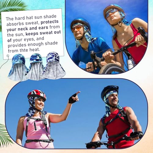 Image of Syhood Helmet Liner with Neck Mask, Cooling Skull Cap Sweat Wicking Cap with Tail Sun Cycling Running Neck Protection Hat