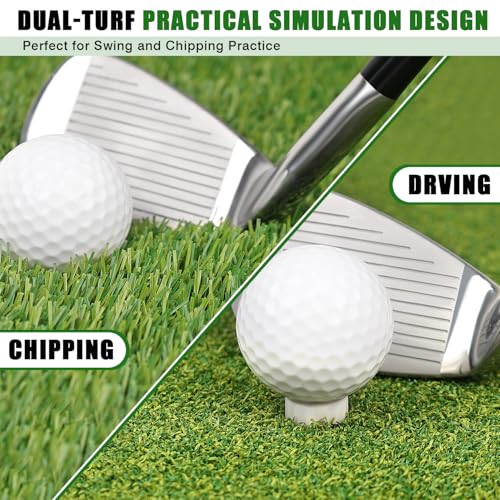 Premium Golf Hitting Mat, 10mm Foam Padding with Rubber Backing Golf Mat, Golf Practice Mat for Indoor and Outdoor Training - Image 6