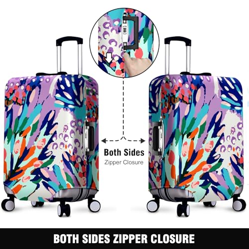 Travel Luggage Cover Suitcase Protector Scratch-Resistant Fit Not Included Suitcase Abstract Pattern L-26-28in2
