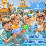 6 Stück Wasserpistole Klein, Wasserpistole für Kinder, Spielzeuge Mini Wasserpistolen, Kinder Spritzpistole, für Sommer Spielzeug Strand Toys Garten Pool Party Mitgebsel