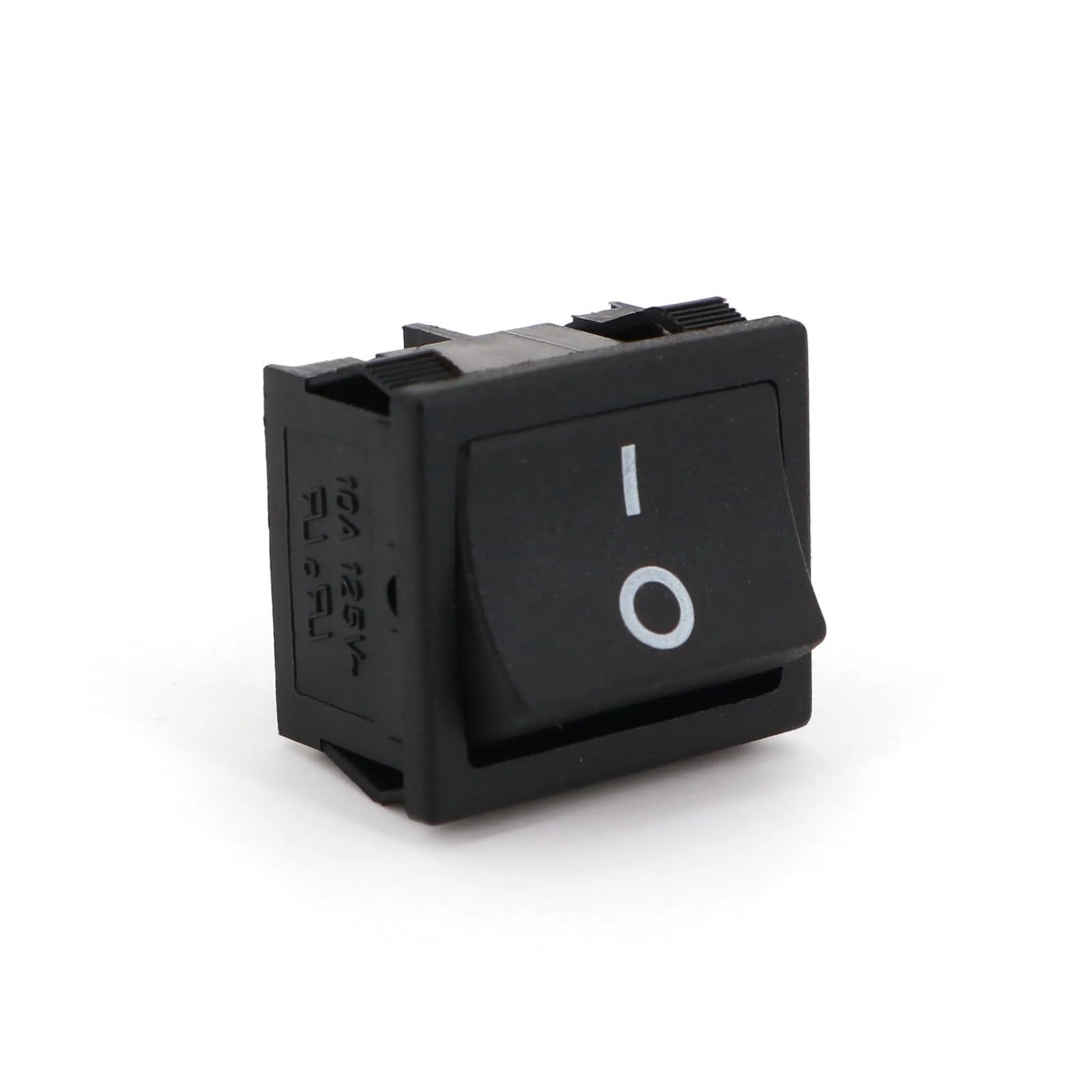 10 interruptores basculantes mini DPST de 21 x 24 mm, RL3-2, 4 pines, encendido y apagado, 2 posiciones, 10 A/125 V CA