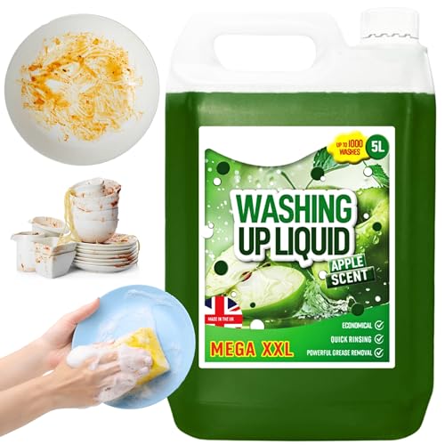 5L Original Washing Up Liquid Kitchen Dishes Detergent Soap Cleaner Fresh Apple Scent (2)