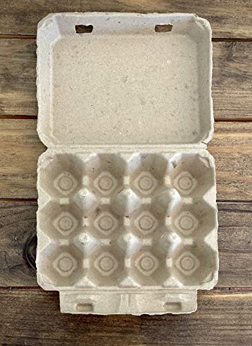 Vintage Blank Egg Cartons- Classic 3x4 Style Holds 12 Large Eggs, Sturdy Design Made from Recycled Cardboard (25) - Thumbnail 3
