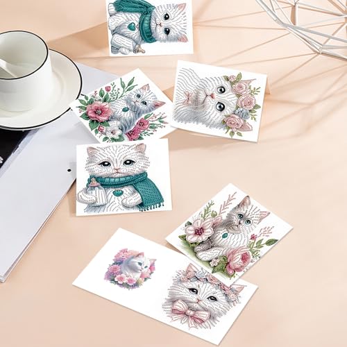 Image of 24 Pack DIY Diamond Art Greeting Cards Surprise, 5D Diamond Painting Card Kit with Envelopes for Adults, Handmade Crystal Rhinestone Art Card Craft Gift, Diamond Art Birthday Christmas Thank You Cards