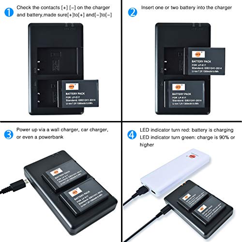 LC-E17 DSTE USB Dual Quick Caricatore Compatibile