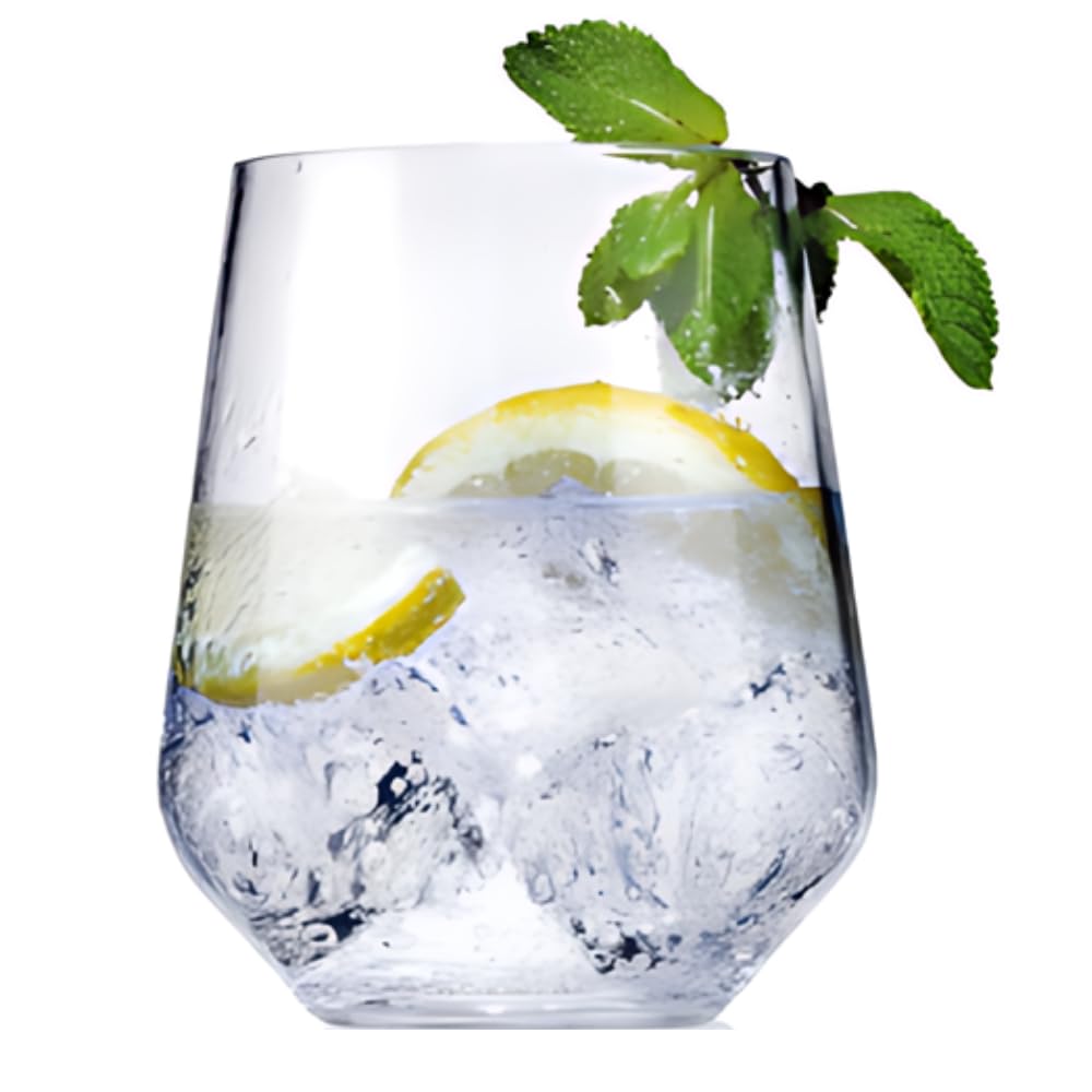 AIOS Lot de 6 verres à vin/eau incassables en Tritan sans BPA Capacité 390 ml