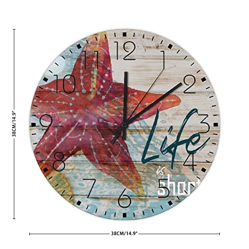 Horloge océan en bois rustique décoration murale loft - 3