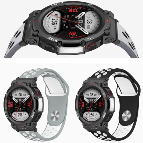 Image of YODI Strap Band Compatible with Amazfit T-Rex 2 Smartwatch Only Soft Silicone | Nylon | Chain | Leather Watch Straps with Installation Adjuster Tool For Amazfit TRex 2