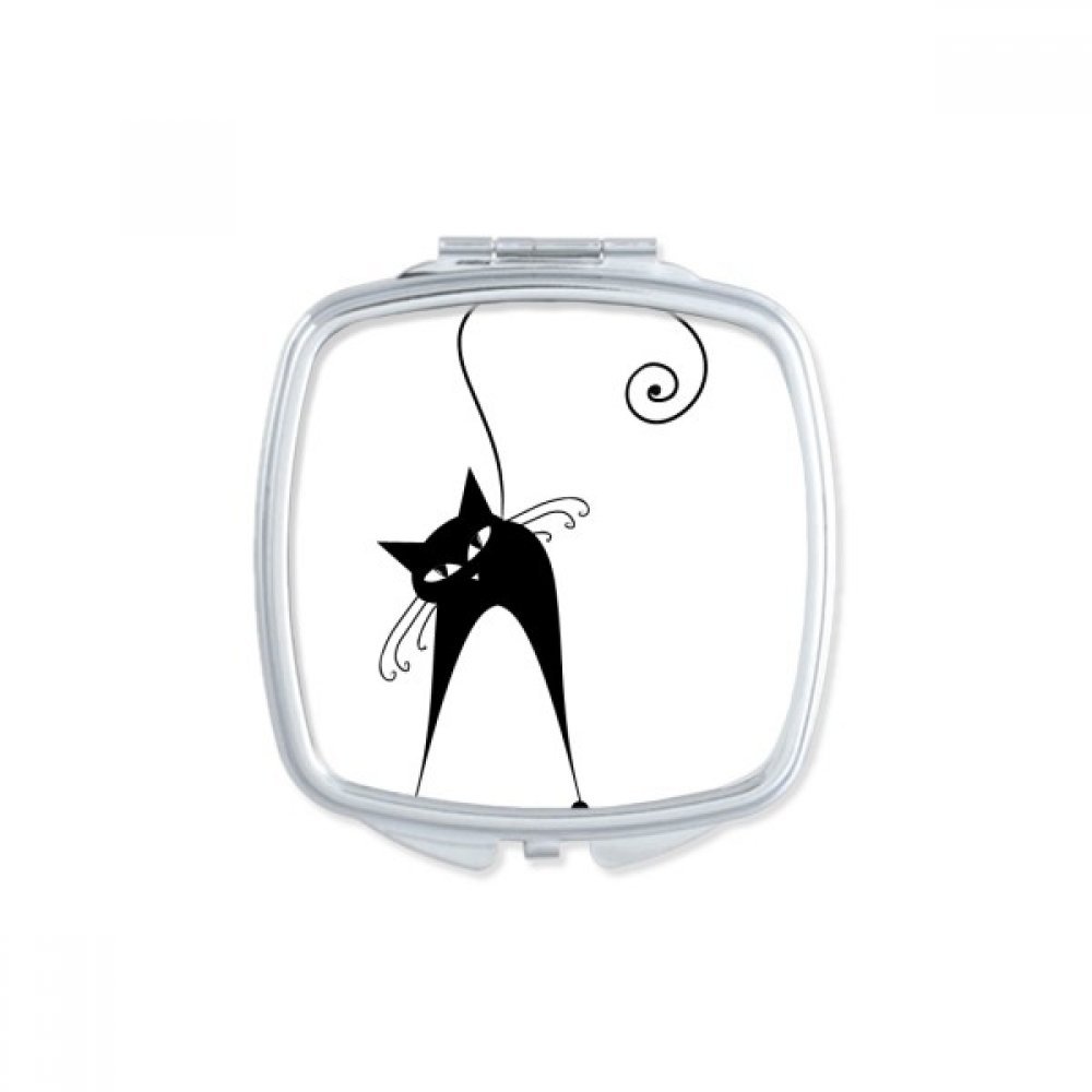 Miroir compact Chat Noir Halloween : l'accessoire maquillage de votre sac