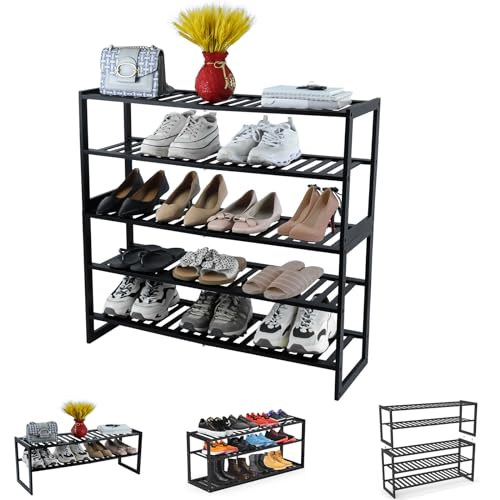 Jripae 5-Tier Bamboo Shoe Cubby