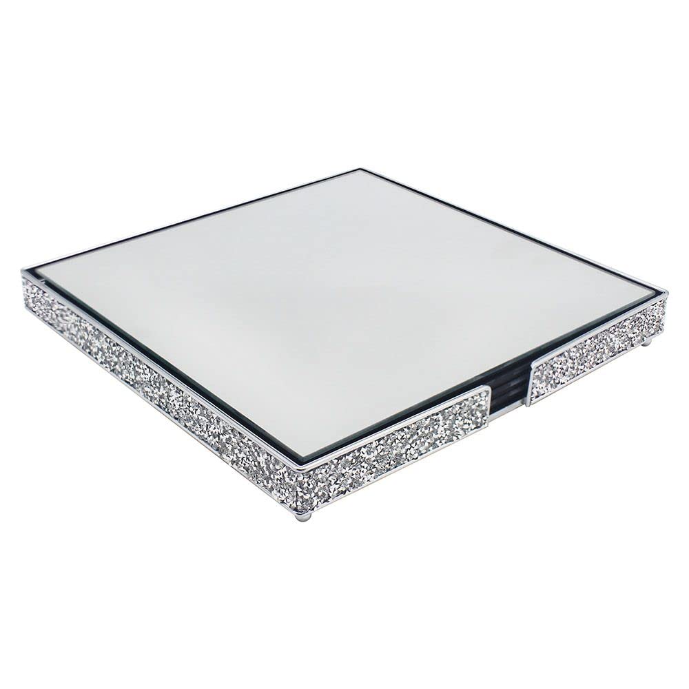 Leonardo Giftware' LP48779 Multicrystal Square Placemats | For Adults | Silver Accessory