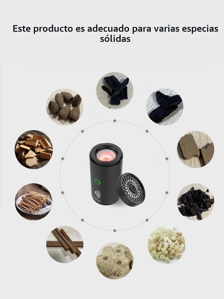 Quemador de incienso eléctrico, quemador de incienso eléctrico para coche, quemador de incienso electrónico portátil con función de carga USB, quemador de incienso Bakhoor para el hogar