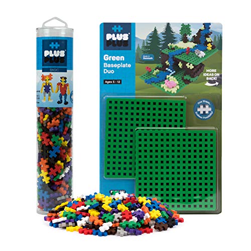 PLUS PLUS - Baseplate Duo & 240 Piece Basic Tube Set - Construction