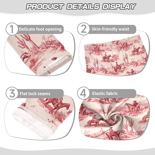 Toddler Girls Leggings Full Length Pants Cowboy Active Leggings for Girls 6T3