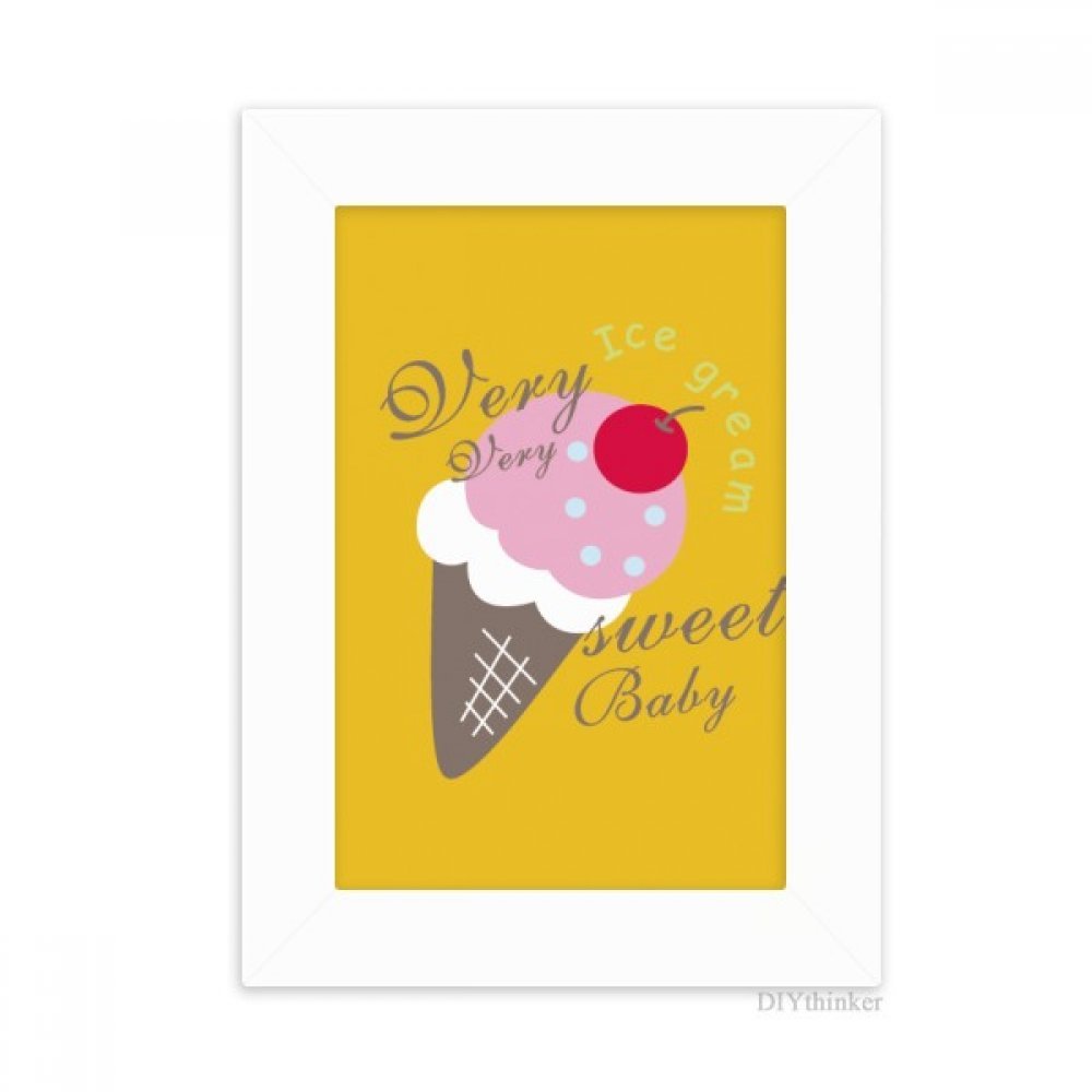Cadre photo de bureau cerise sweet baby blanc 10x15 cm pour decoration de table