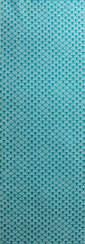 染の安坊 手ぬぐい「青海波 浅葱色」 本染め 綿100% 特岡 日本製 35cm×100cmのサムネイル