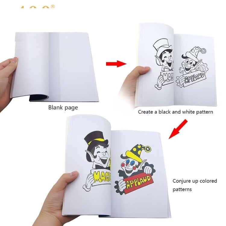 Libro De Magia Para Colorear Que Cambia De Color | Ilusión Visual Para Niños Y Adultos | Truco Fácil Para Fiestas Y Actuaciones