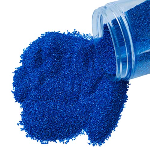 Fairy Tail & Glitzer Fee - Granulado de arena decorativa, 620 g, para rellenar vasos, jarrones o cuencos, color azul oscuro