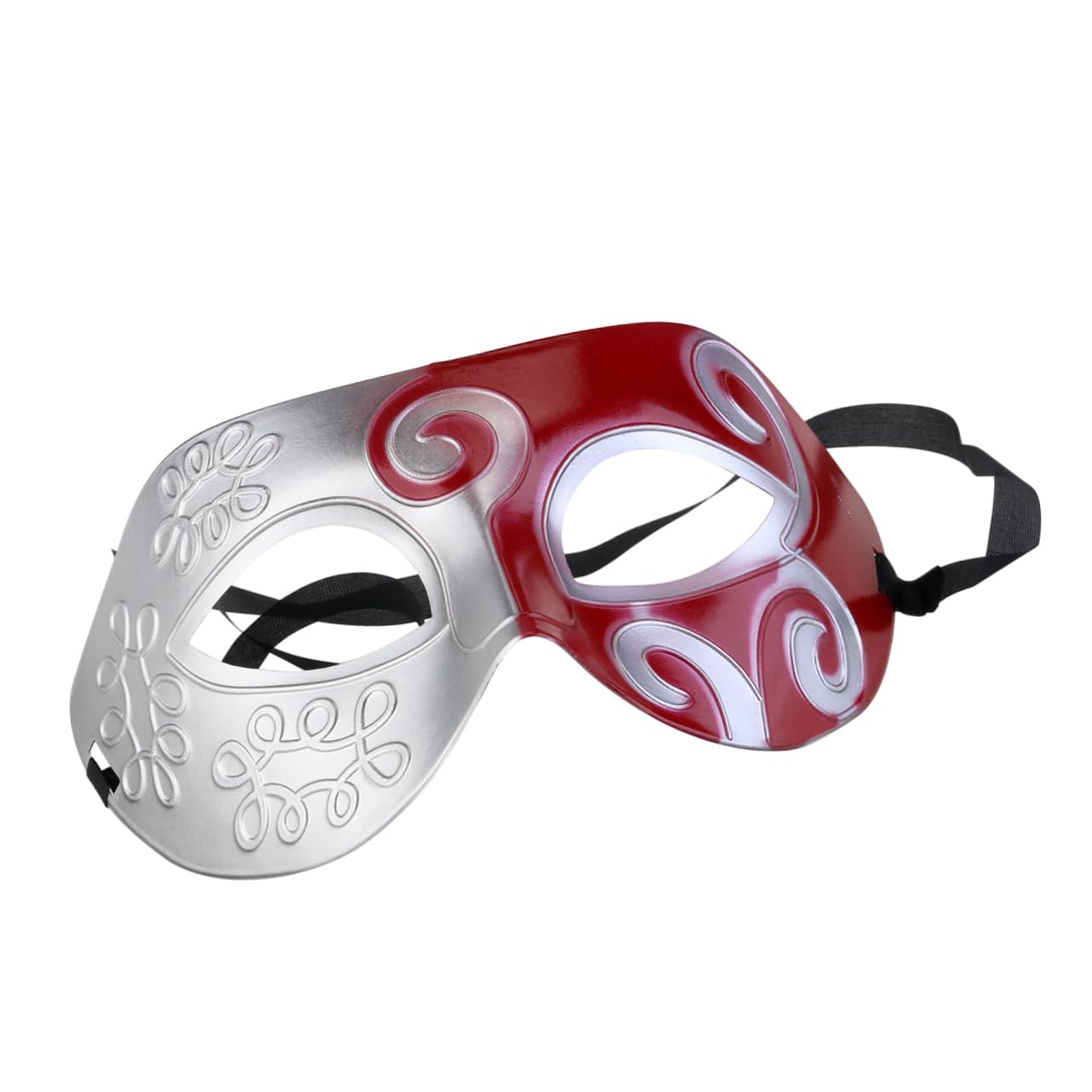 GALPADA Adult Men's Masquerade Mask Red Face Mask Rhinestones Greek Roman Style for Halloween Ball Party
