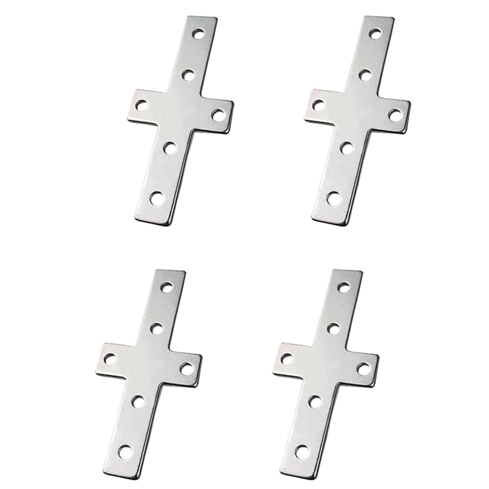 4 Pcs Cross Mending Plate, 157 x 36mm Flat Straight Support Bracket Metal Joining Fixing Plates for 4040/4080 Aluminum Profiles