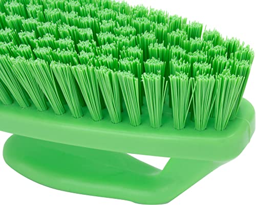 Image of SPARTA Scrub Brush with Iron Shaped Handle and Stiff Bristles, Heavy Duty Scrubber Brush for Kitchen, Bathroom, Shower, Tile, Sink, Carpet and Bakepans, Polypropylene, 6 Inches, Lime