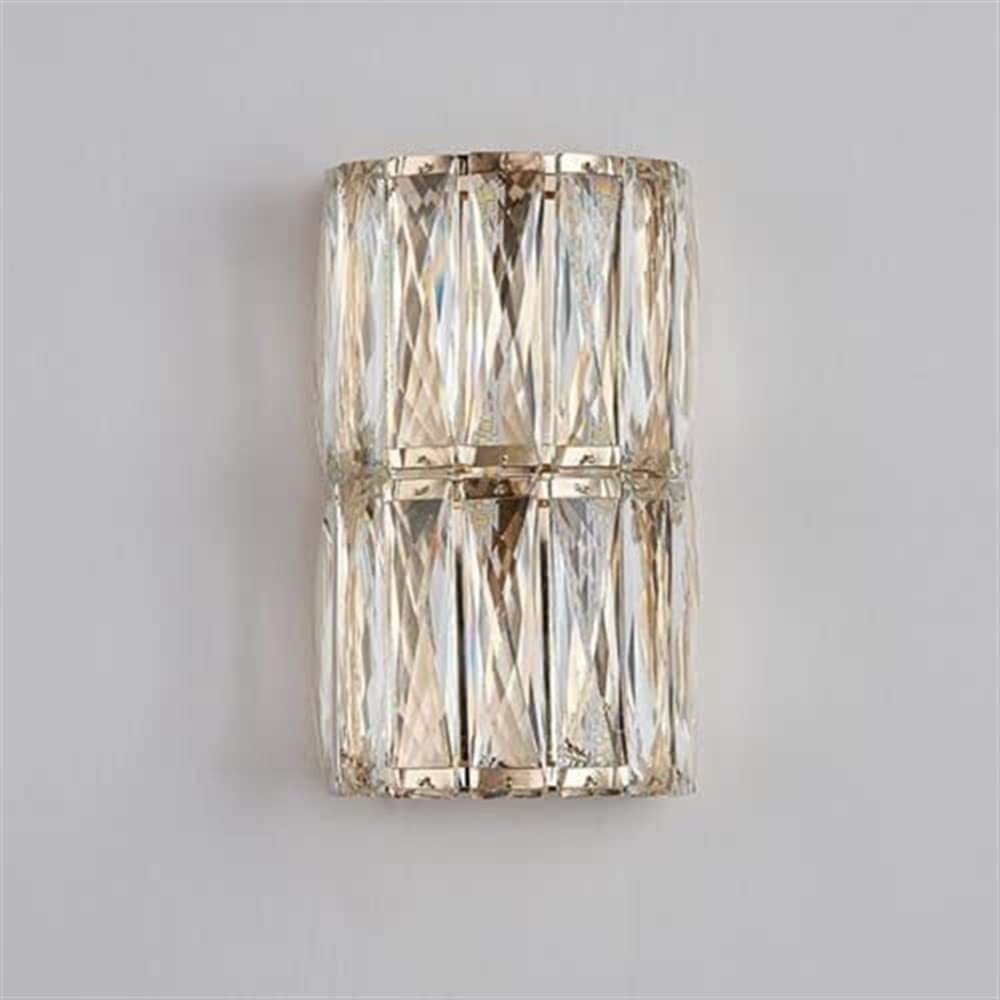 WQHPLMD Sparkling Crystal Wall Sconce for Bedroom, Living Room & Hotel - Geometric