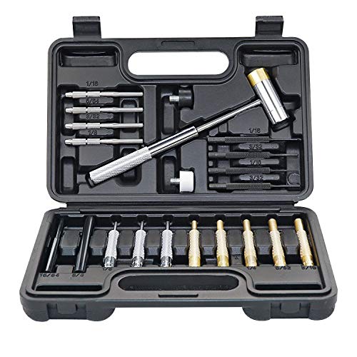 BESTNULE Roll Pin Punch Set, Gunsmithing Punch Tools, Made of Solid Material Including Steel Punch with Hammer, Ideal for Gunsmithing Maintenance with Organizer Storage Container
