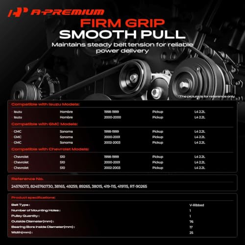 A-Premium Belt Tensioner Assembly with Pulley Compatible with Chevrolet by A-Premium - Used condition - Image 2
